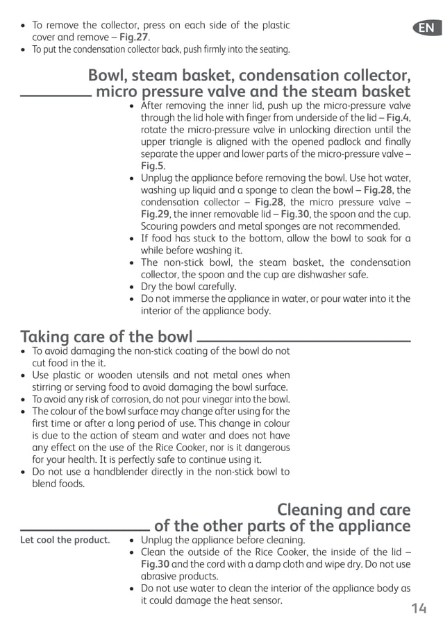 Tefal Rice Cooker 8 in 1 Manual PDF