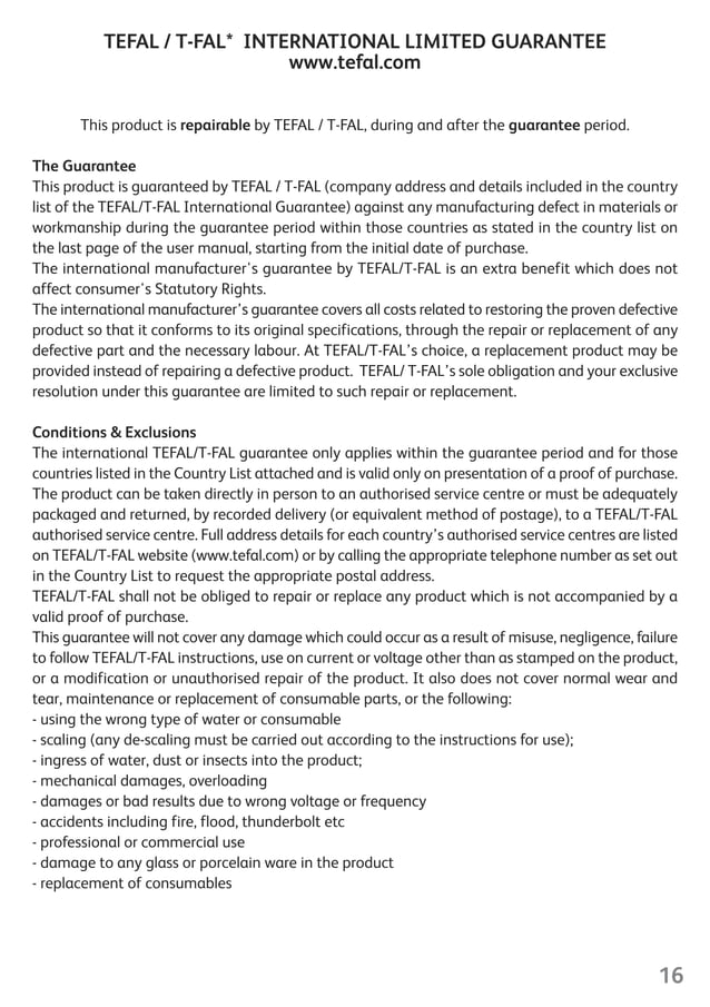 Tefal Rice Cooker 8 in 1 Manual PDF