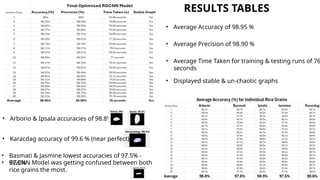 AI Convolutional Neural Network for Rice Grain Classification. | PPT