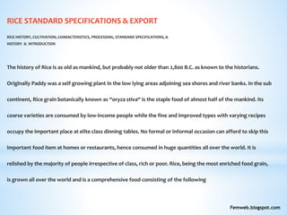 Good Quality Rice Introduction Rice information | PPTX