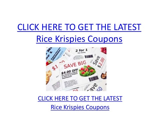 Rice Krispies Coupons - Printable Rice Krispies Coupons