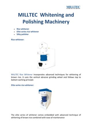 Rice milling | PDF