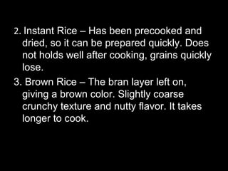 Rice, other grains & pasta | PPT