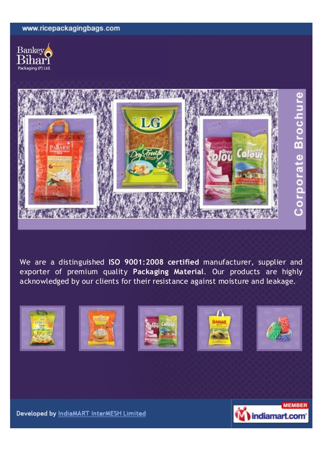 Bankey Bihari Packaging Private Limited, New Delhi, Packaging Material