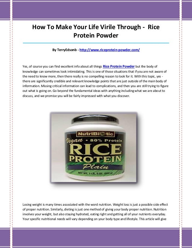 Rice protein powder