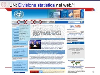 52
UN: Divisione statistica nel web/1
 
