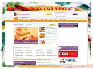Ricette sul web: i siti internet
 