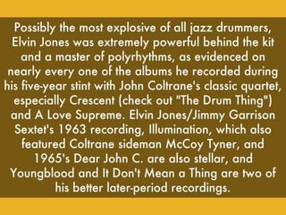 Rich Aquilone Top 5 Jazz Drummers