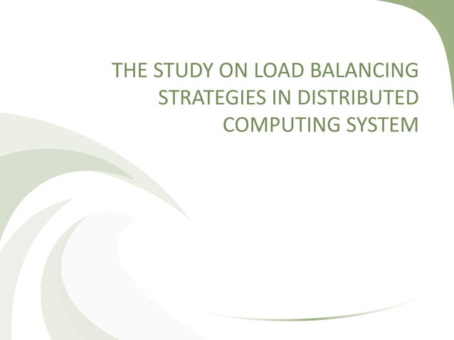 Load Balancing In Distributed Computing | PPTX image.