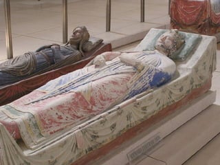 Tomb of Richard I of England at Fontevraud Abbey near Chinon, in Anjou, France 6 April 1199 