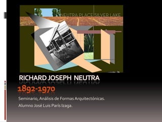 Seminario, Análisis de Formas Arquitectónicas.
Alumno José Luis París Izaga.

 
