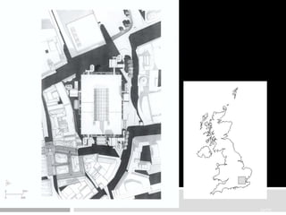 SITE
Leadenhall Street in the heart of the
financial district of the city of
London. The site is awkwardly
shaped due to the medieval
character of London’s street plan.
Typical of medieval streets, the
streets surrounding the Lloyds
Building are tight and winding,
providing a sharp contrast between
solid and void, between building and
street.
 