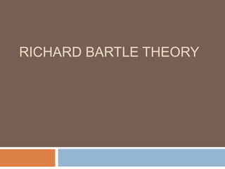 RICHARD BARTLE THEORY 
 