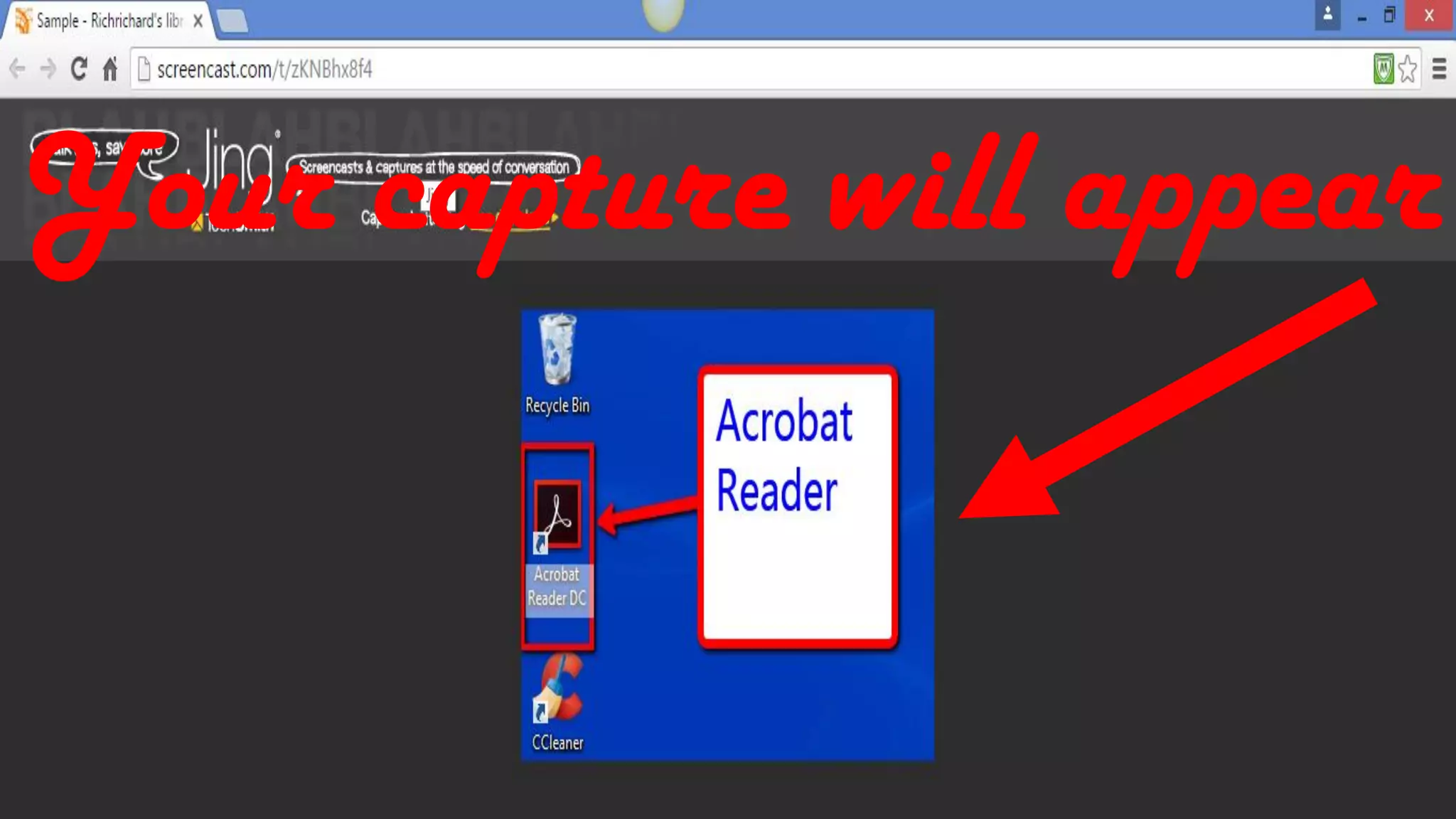 Your capture will appear
 