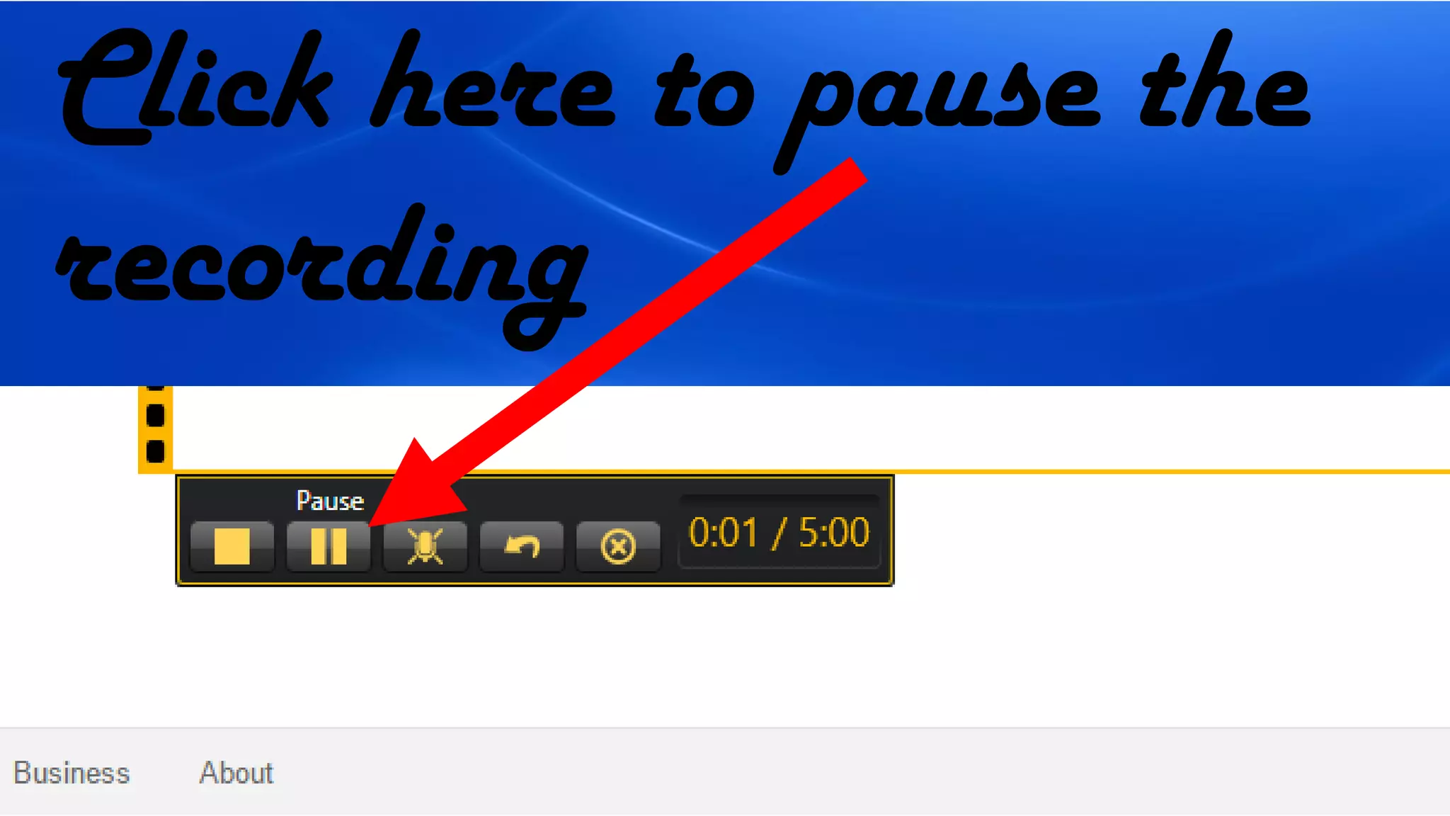 Click here to pause the
recording
 