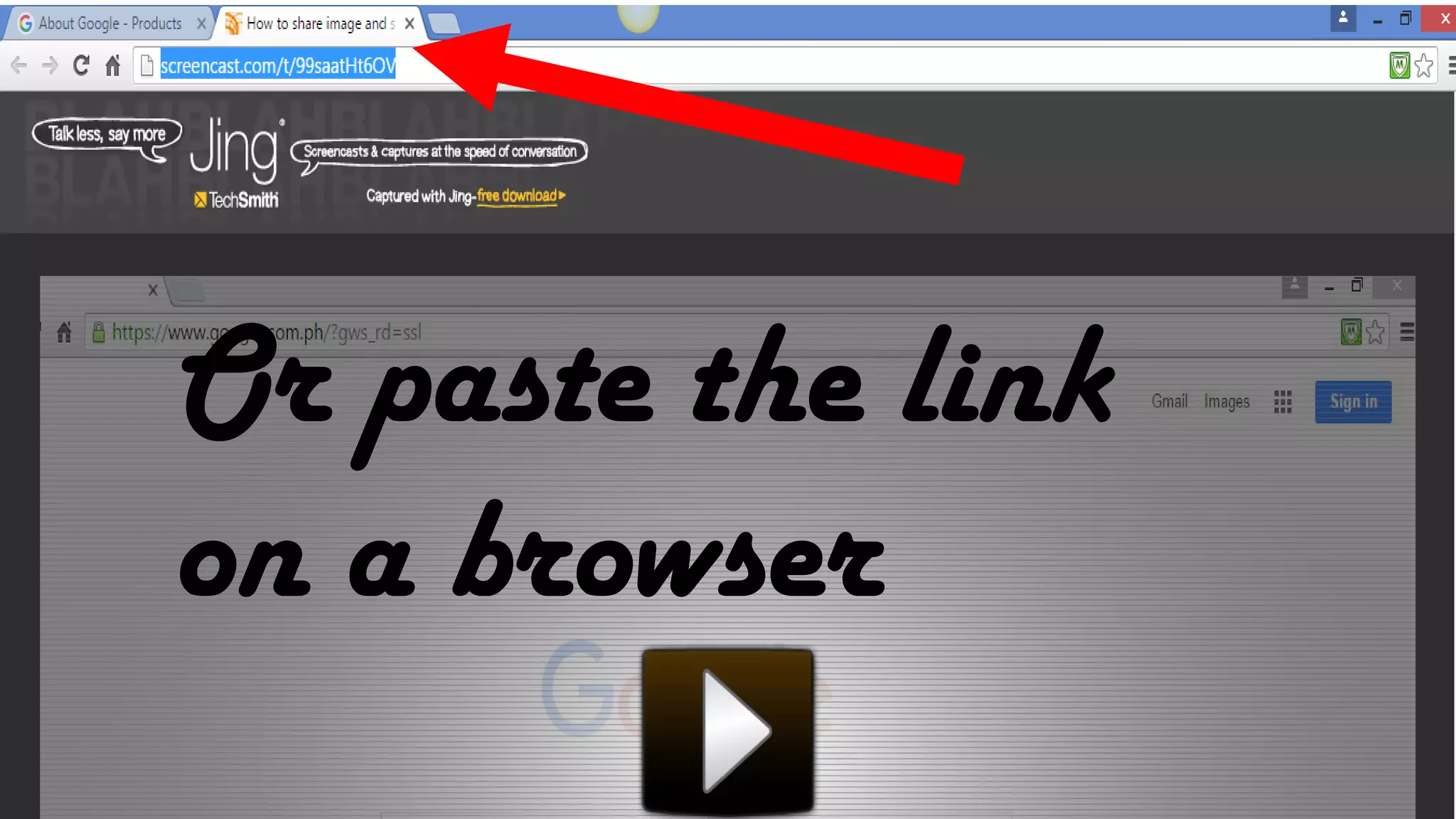 Or paste the link
on a browser
 