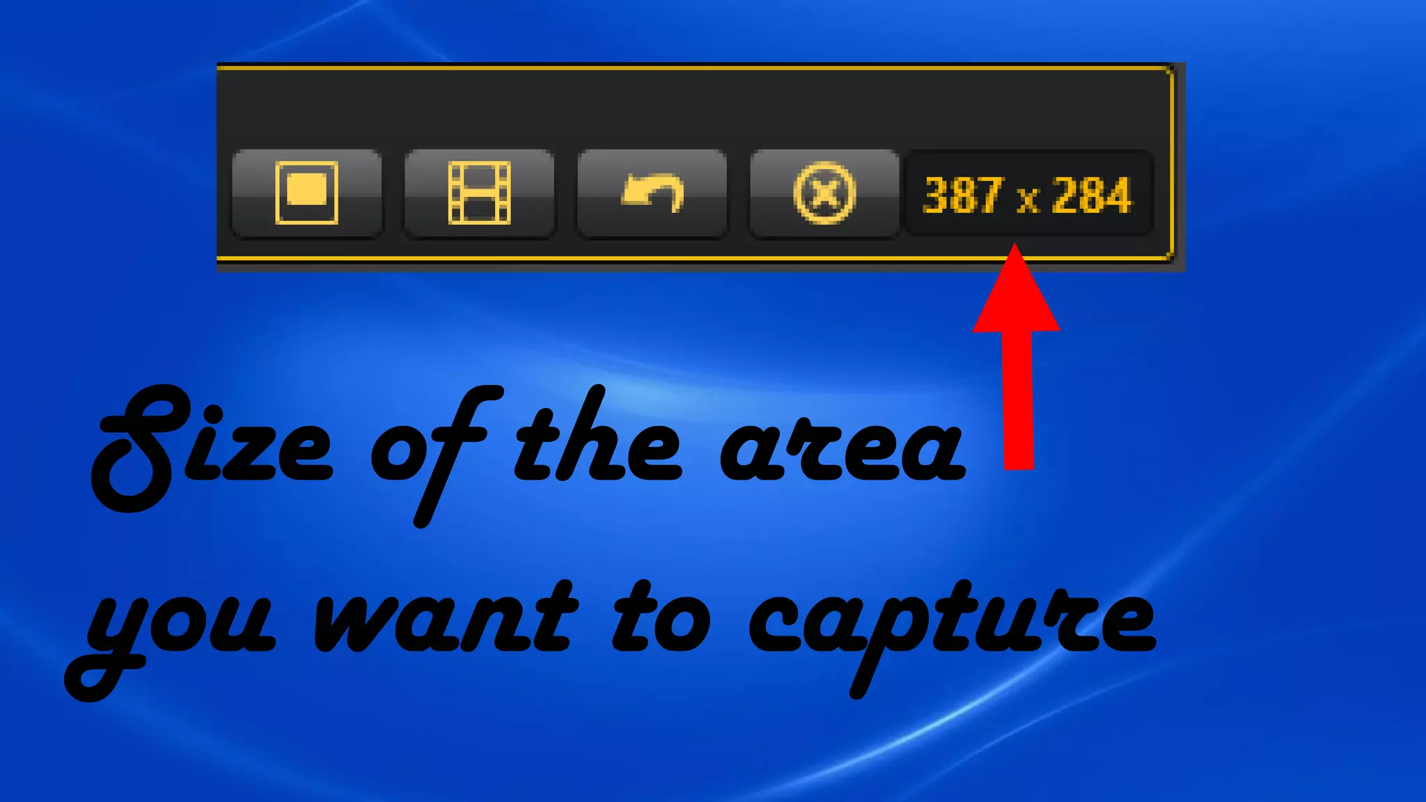Size of the area
you want to capture
 