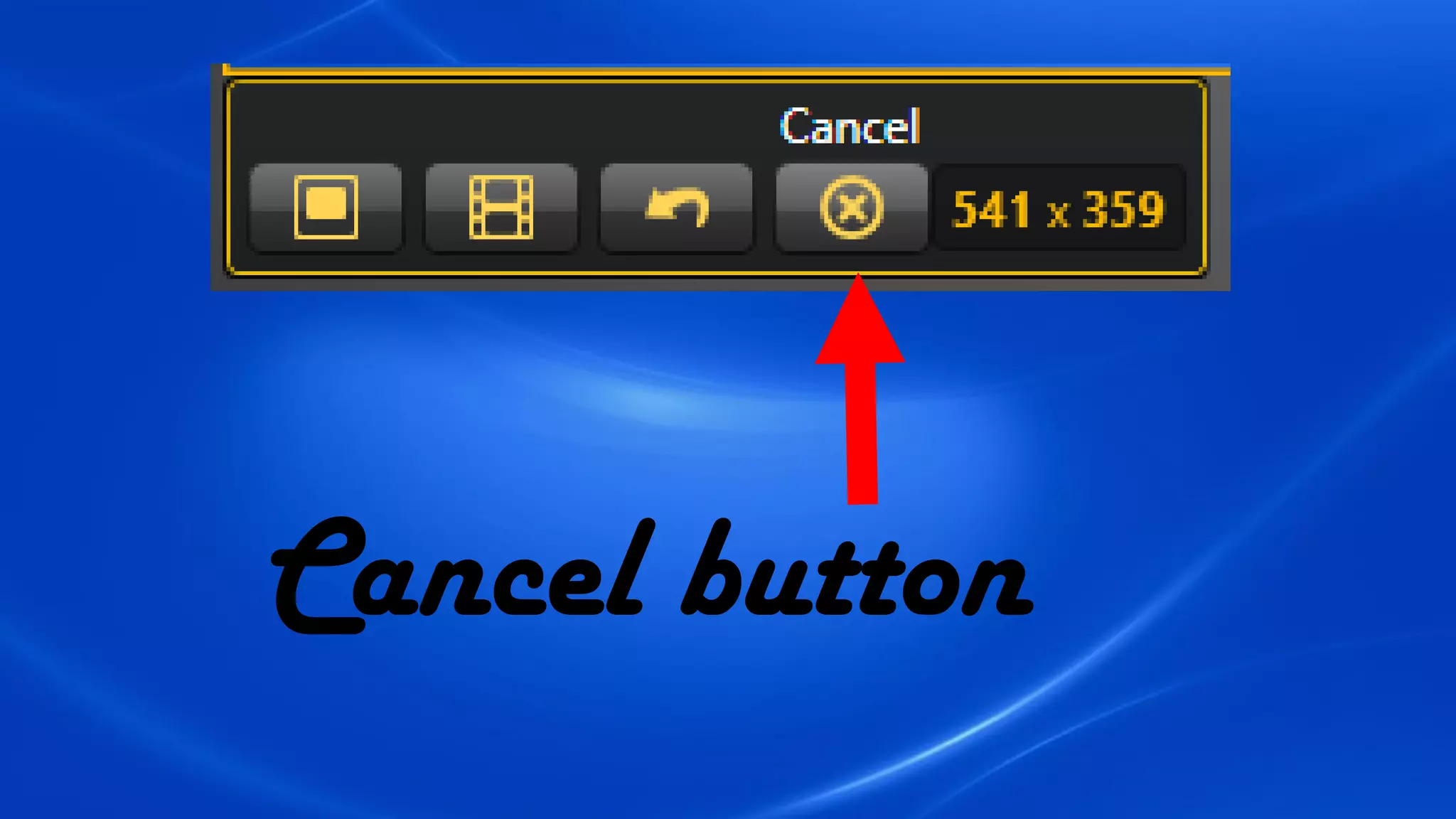 Cancel button
 