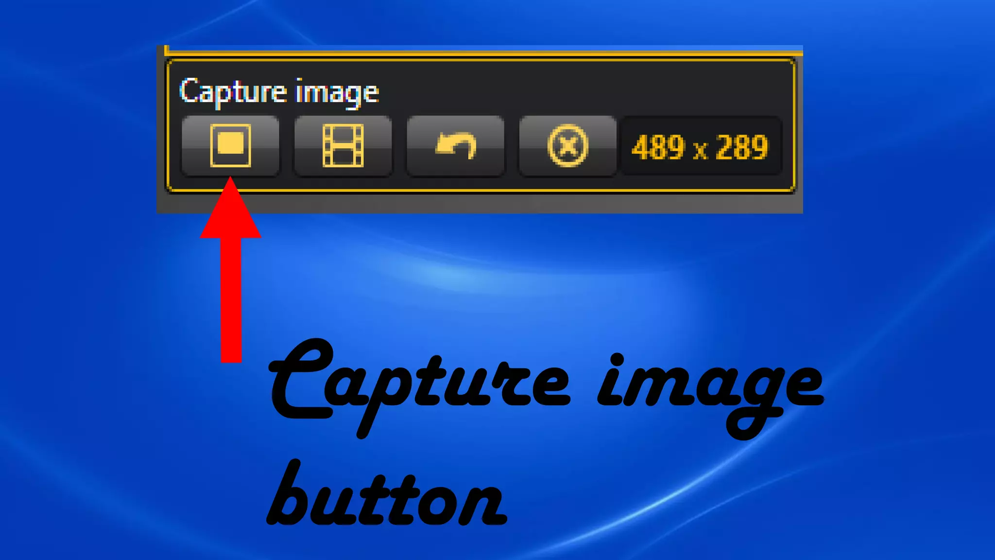 Capture image
button
 