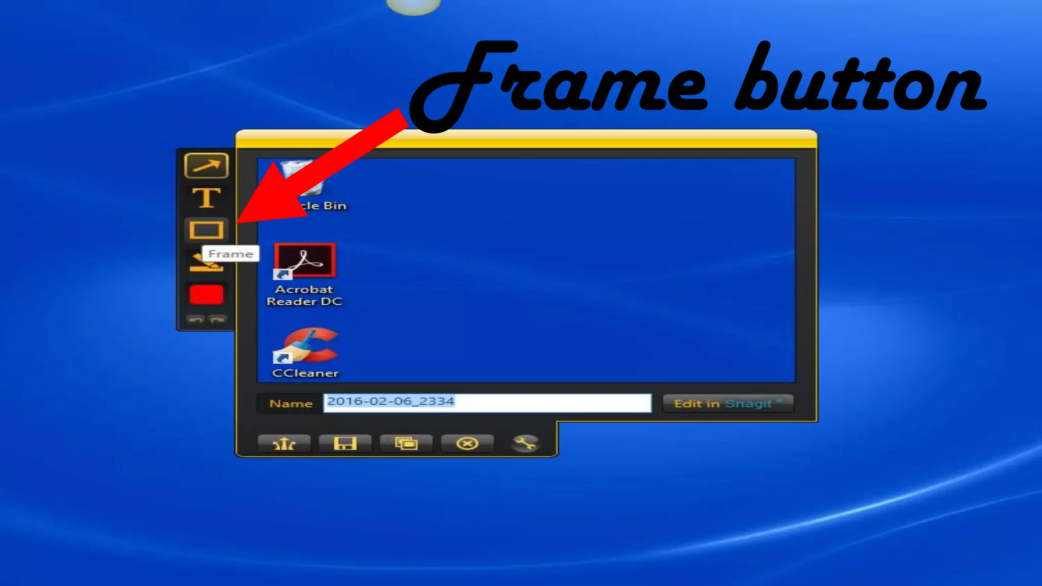 Frame button
 