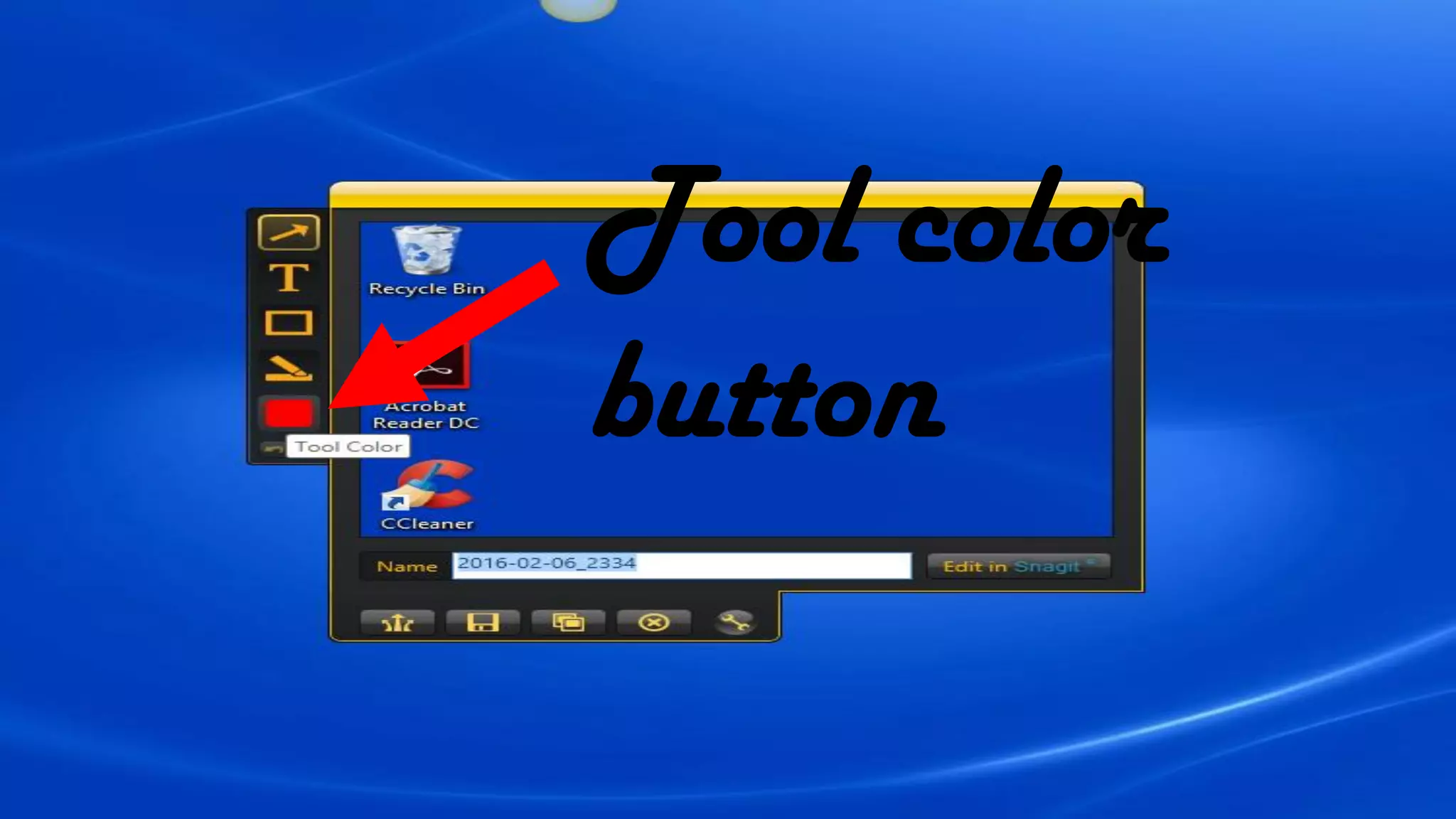 Tool color
button
 