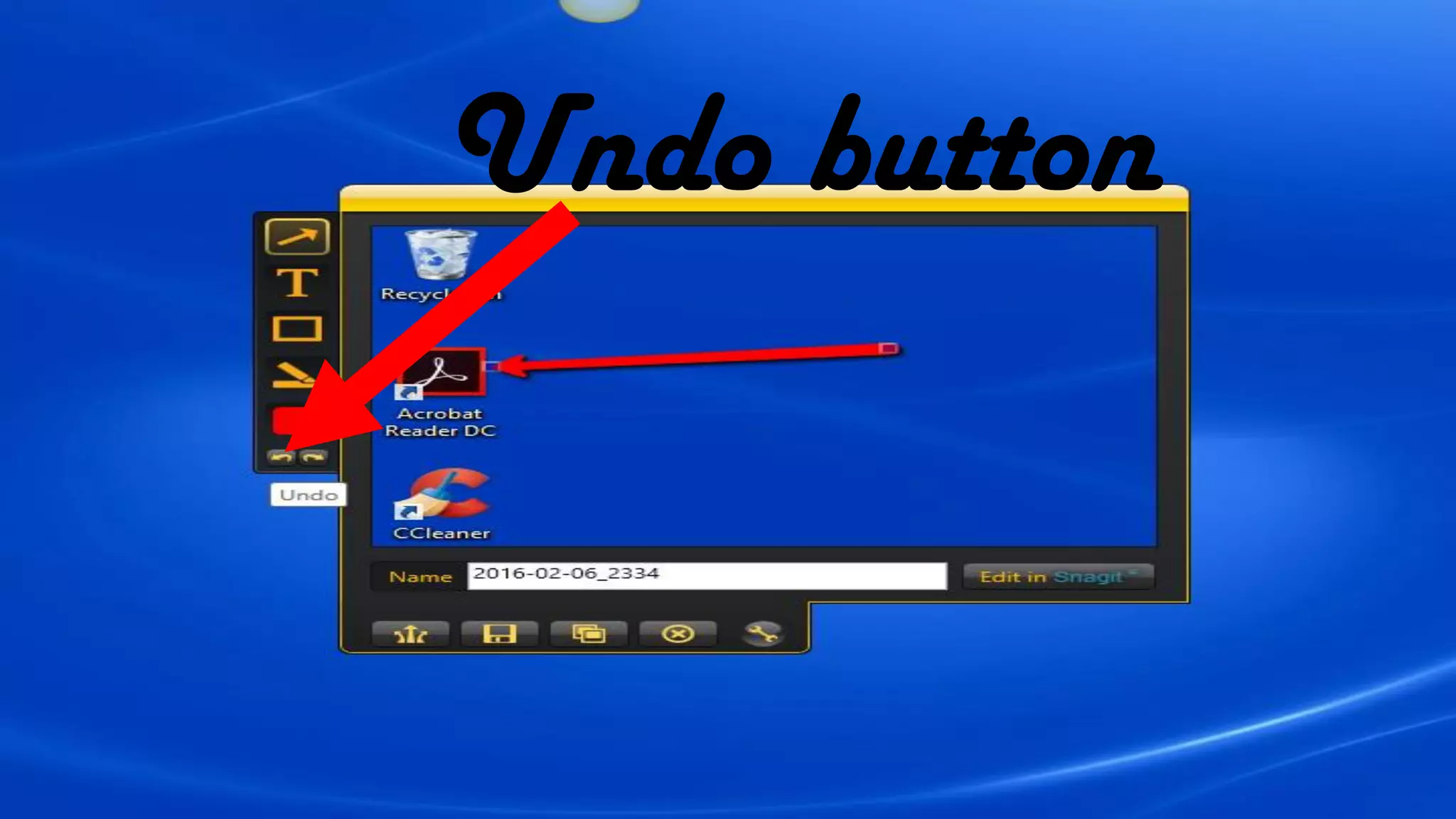 Undo button
 