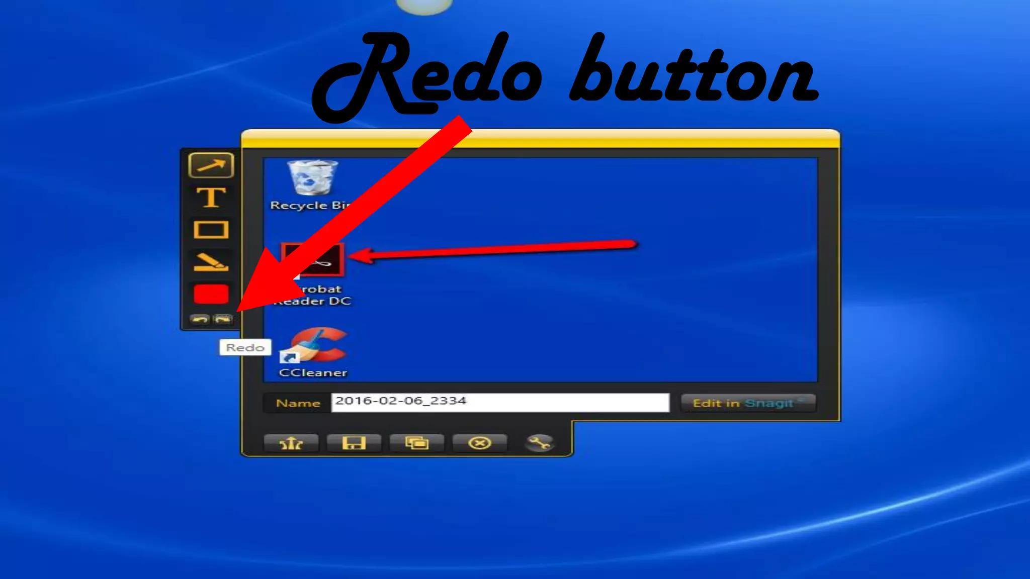 Redo button
 