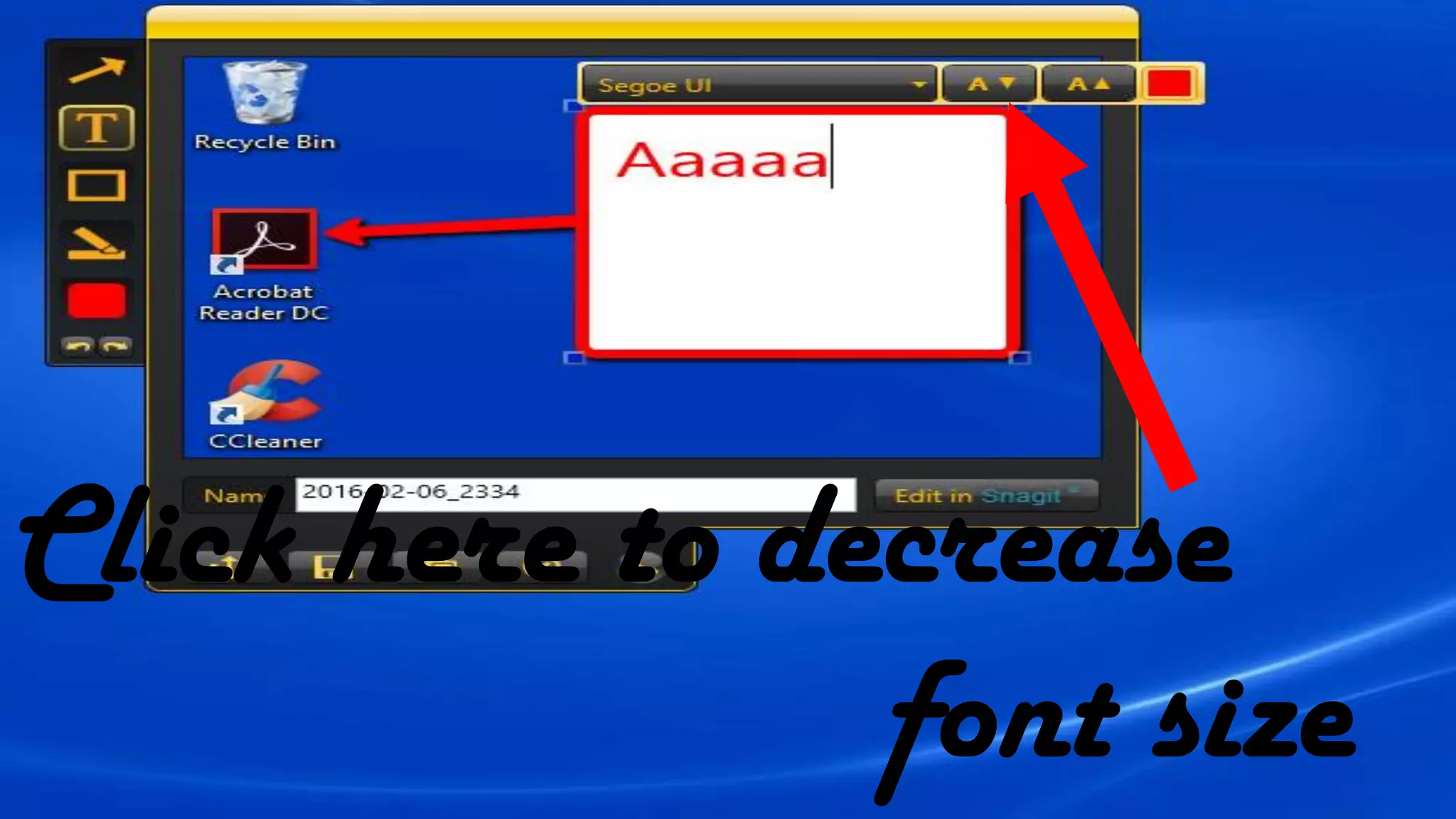 Click here to decrease
font size
 