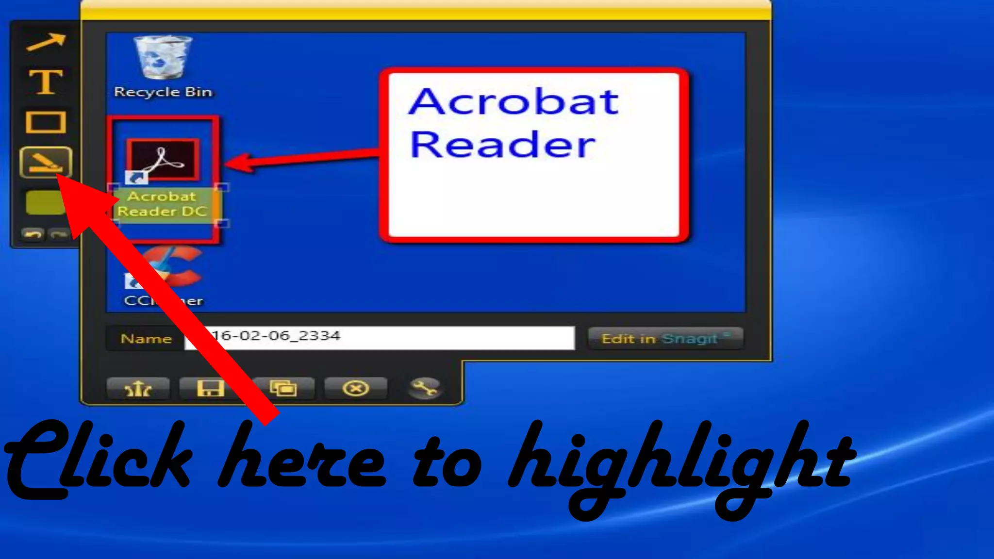 Click here to highlight
 