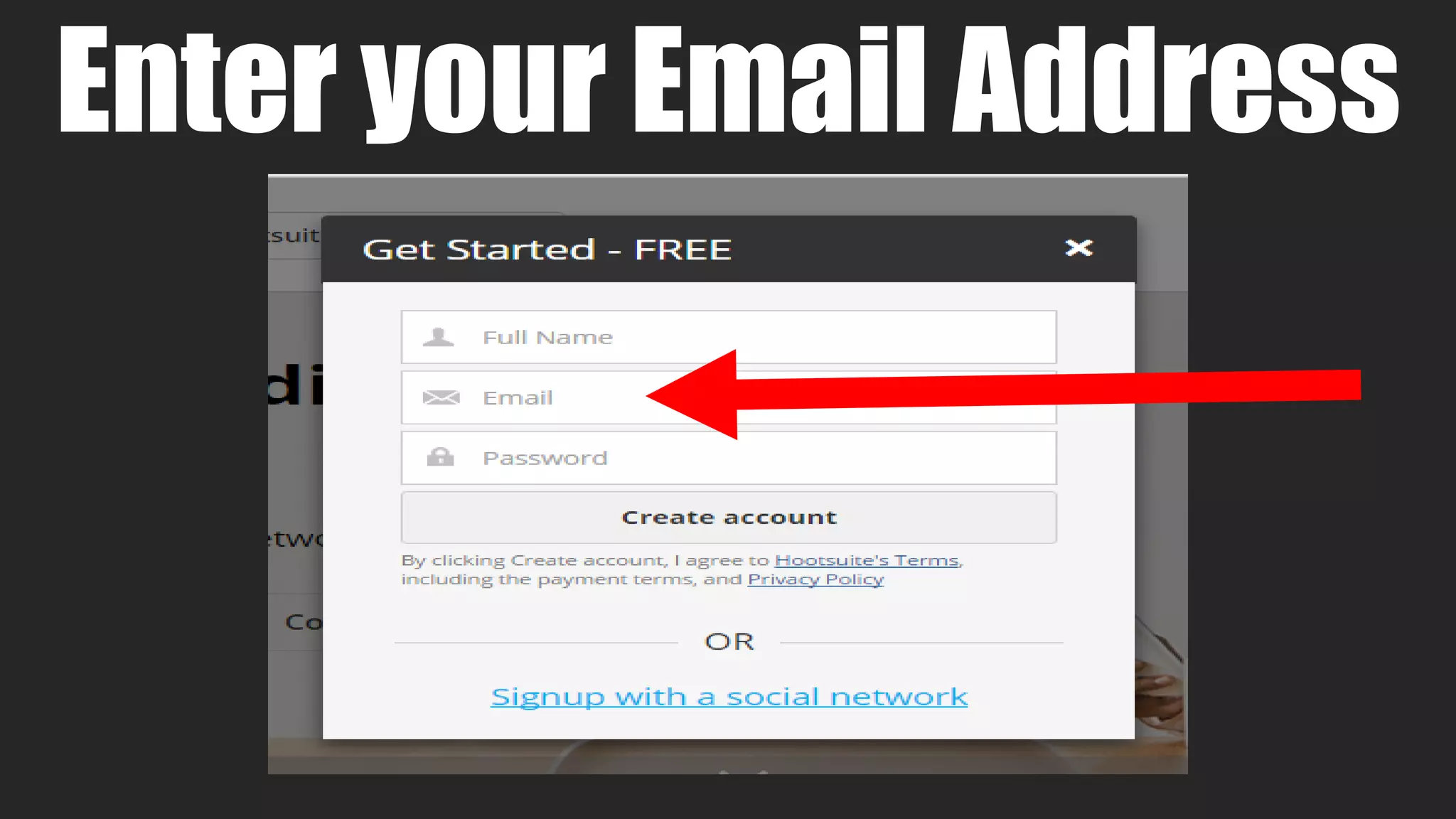 Enter your Email Address
 