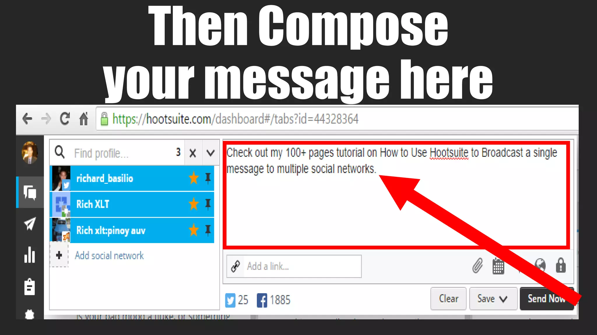 Then Compose
your message here
 