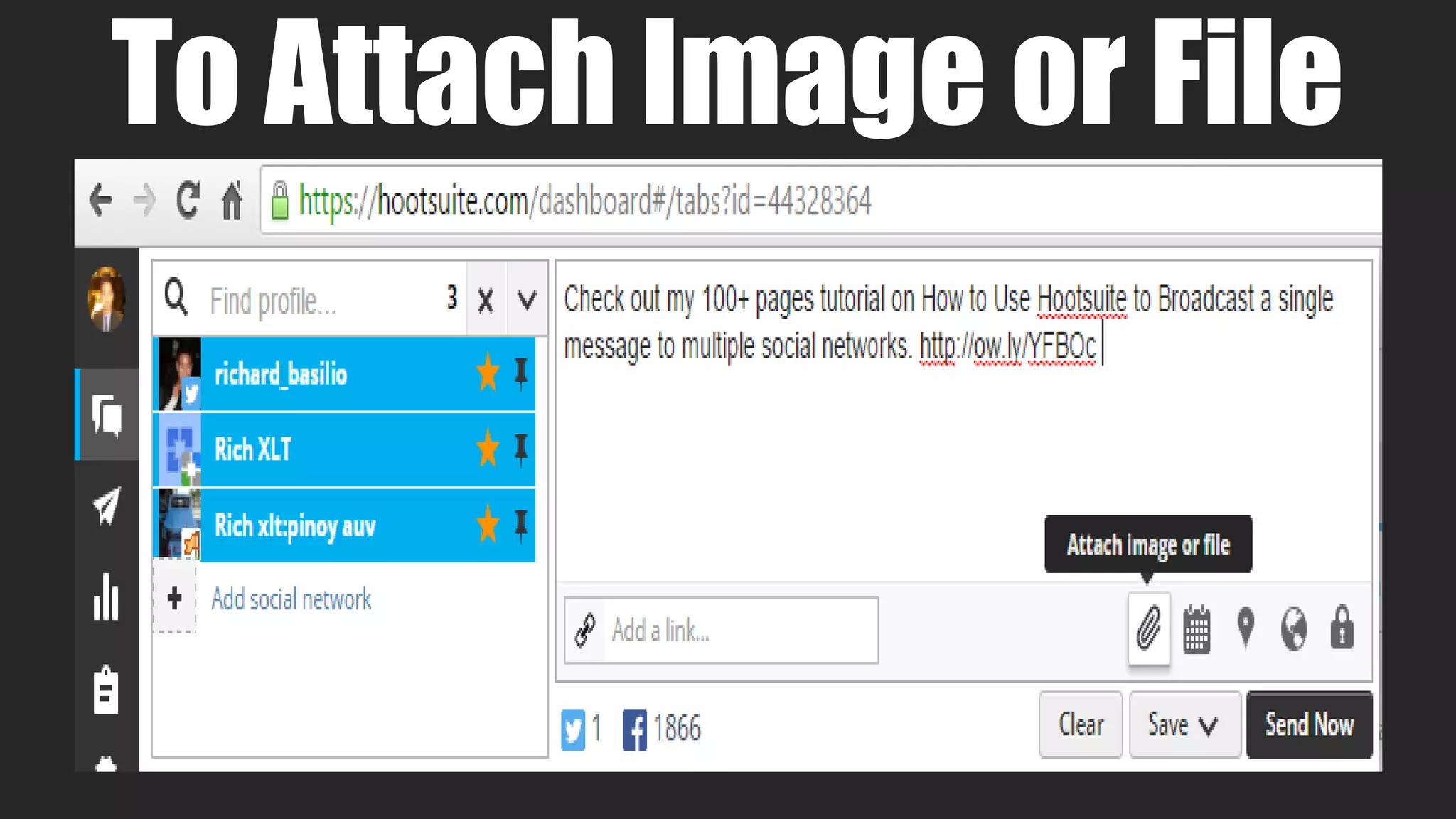 To Attach Image or File
 