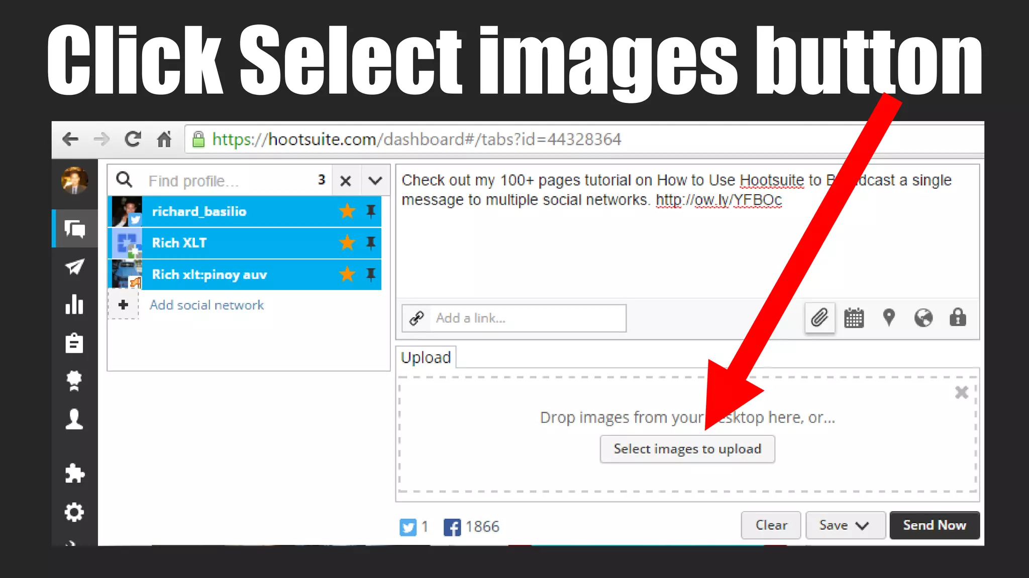 Click Select images button
 