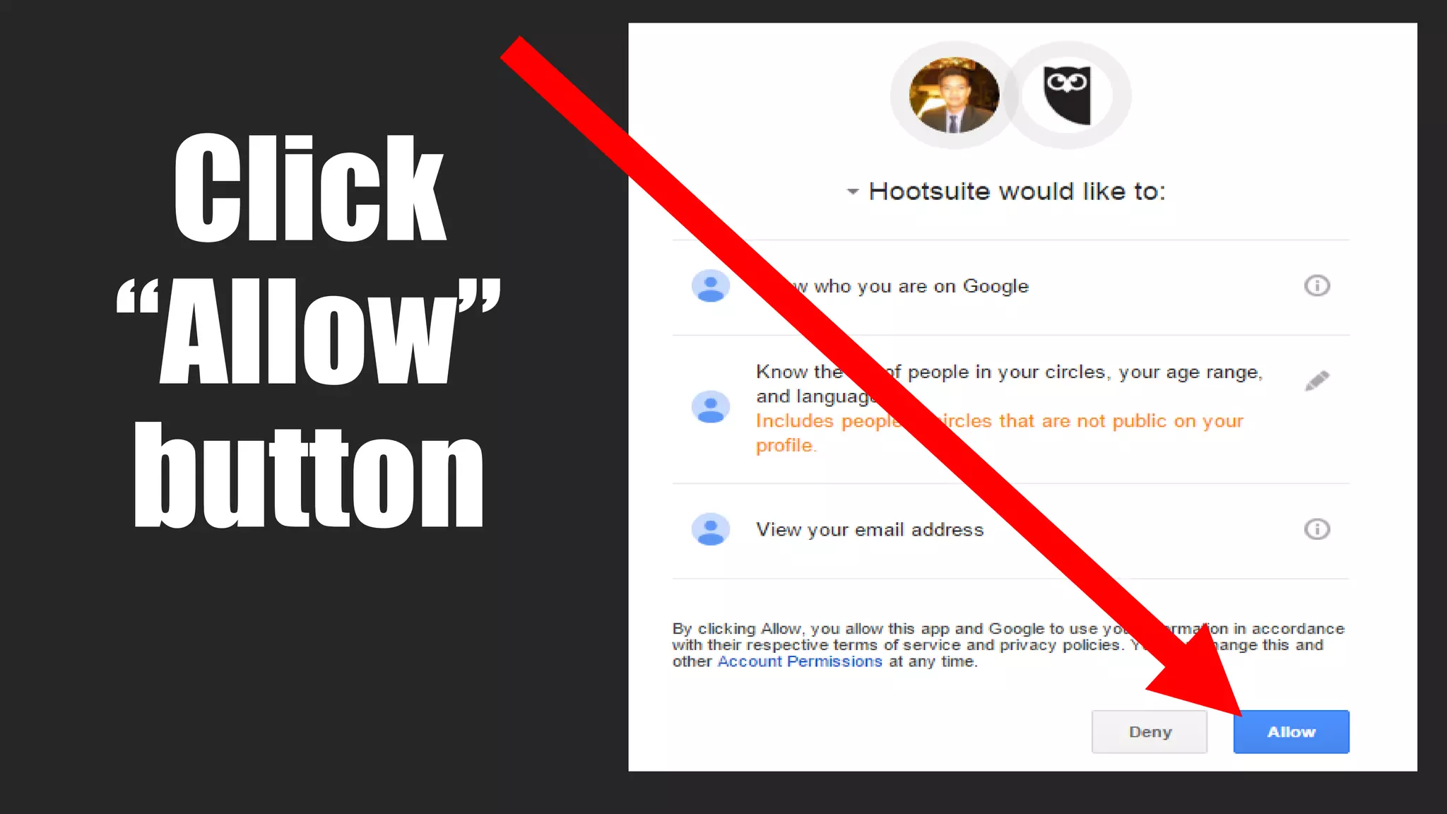 Click
“Allow”
button
 