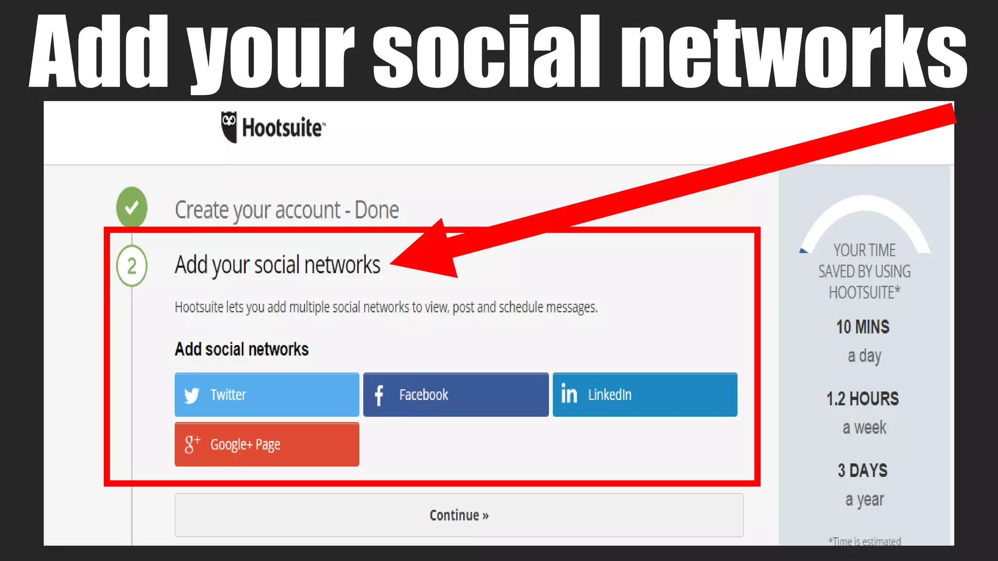 Add your social networks
 