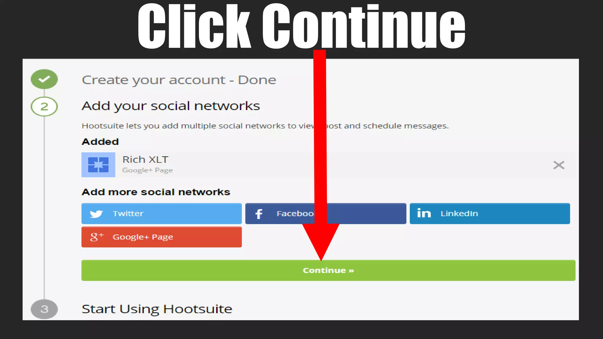 Click Continue
 