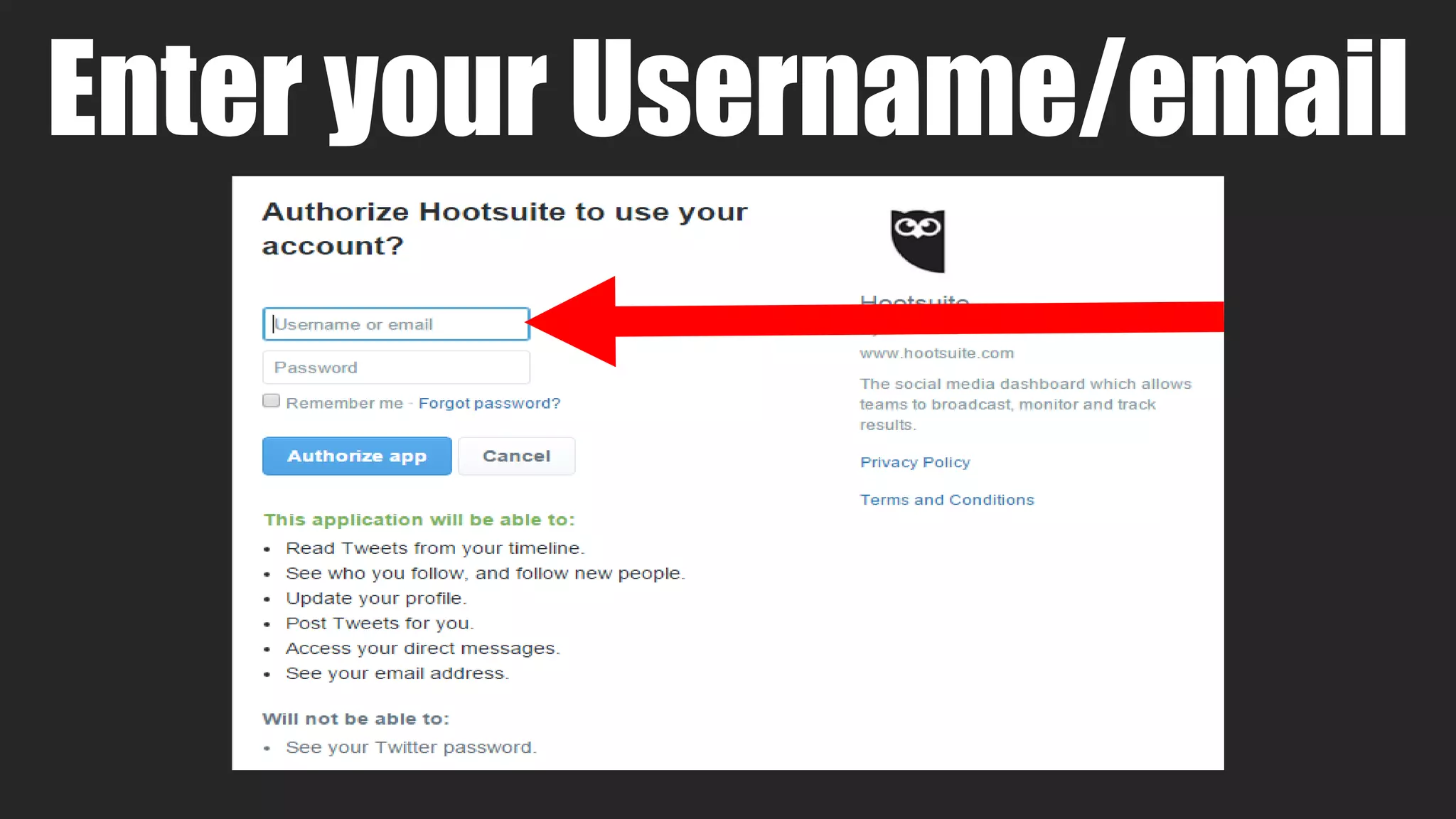 Enter your Username/email
 