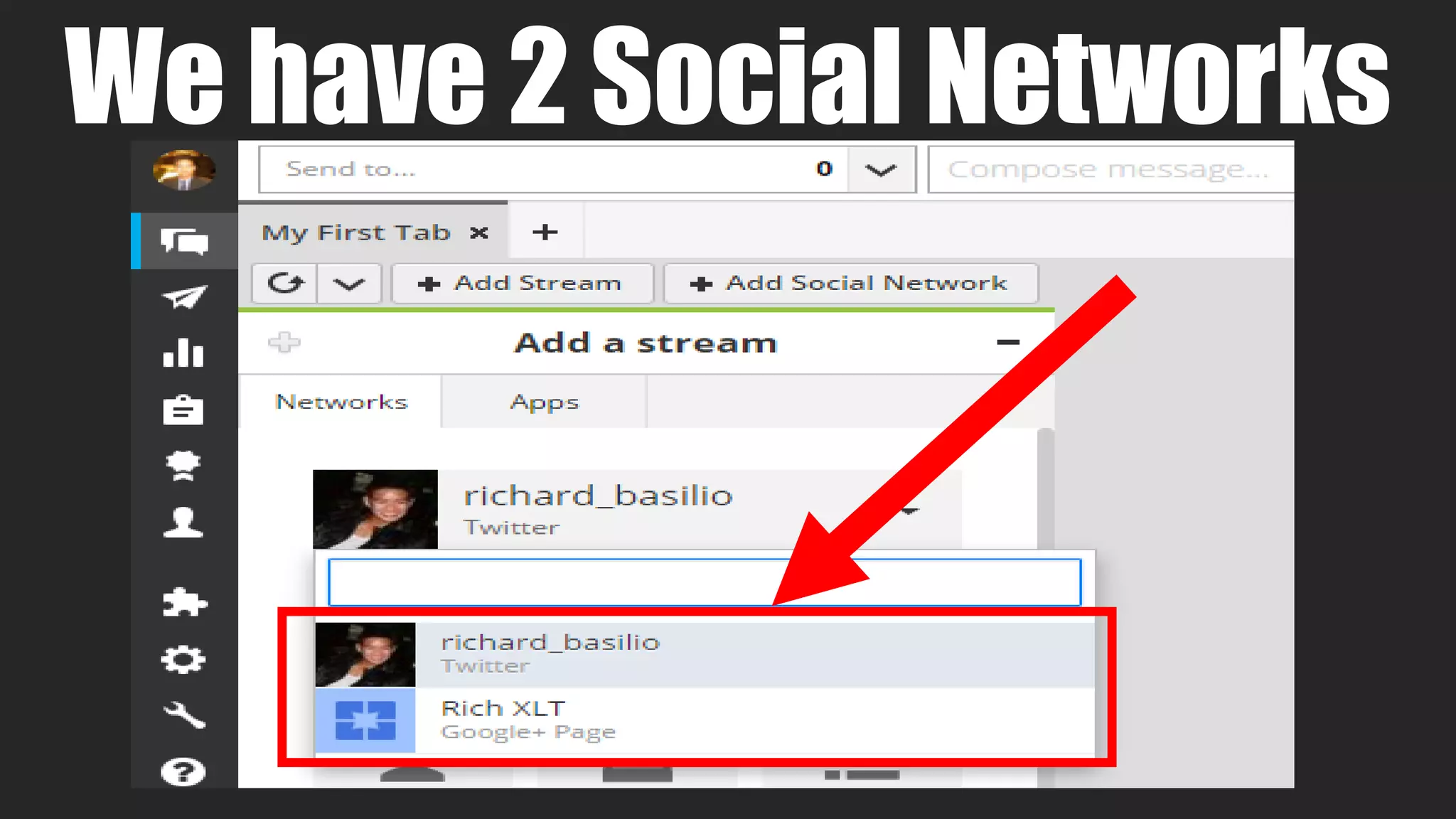 We have 2 Social Networks
 