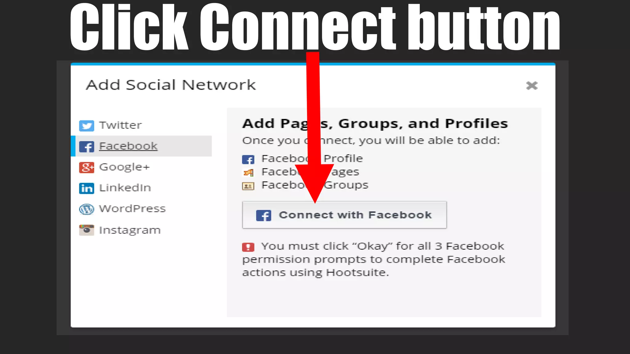 Click Connect button
 
