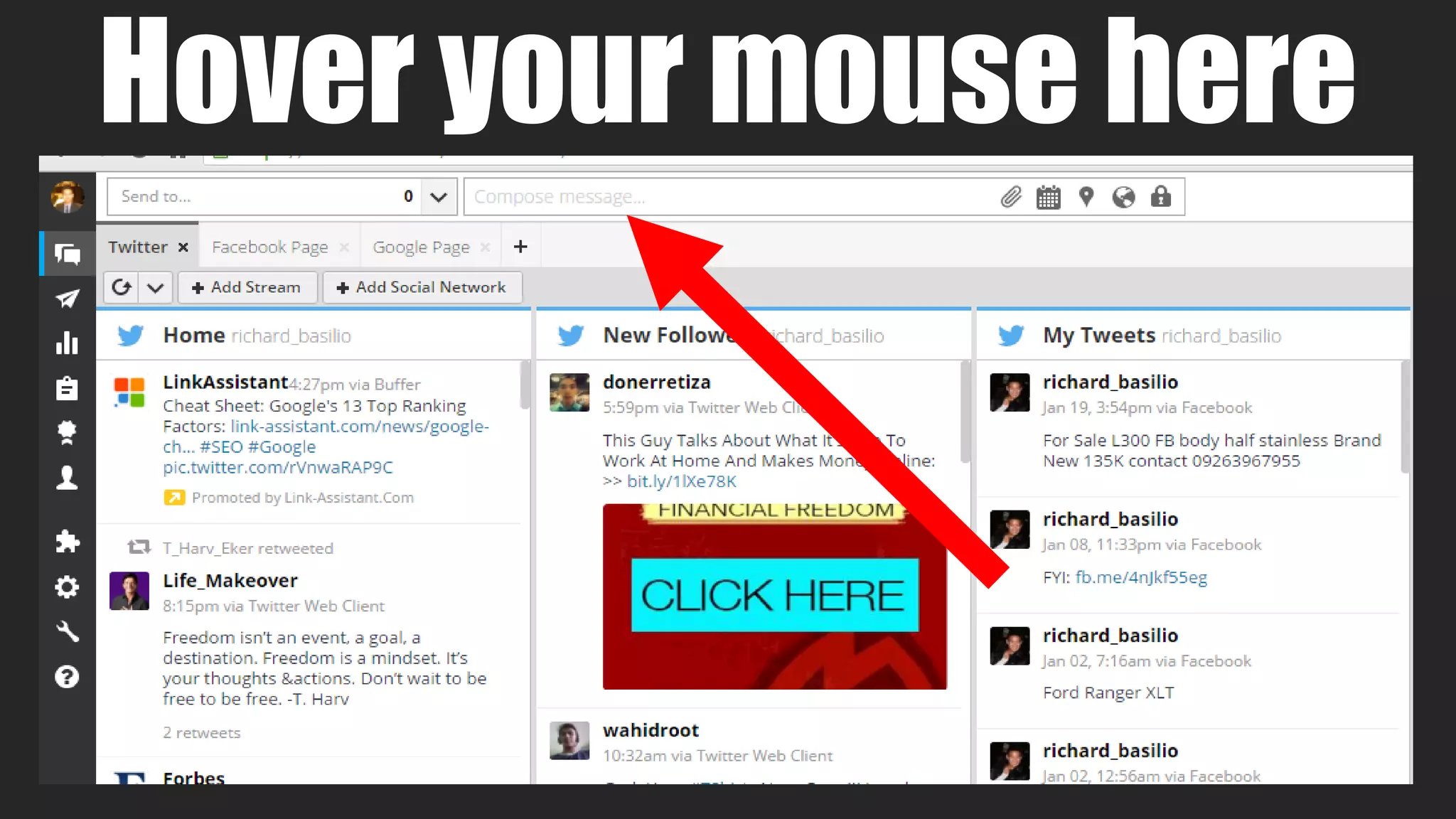 Hover your mouse here
 