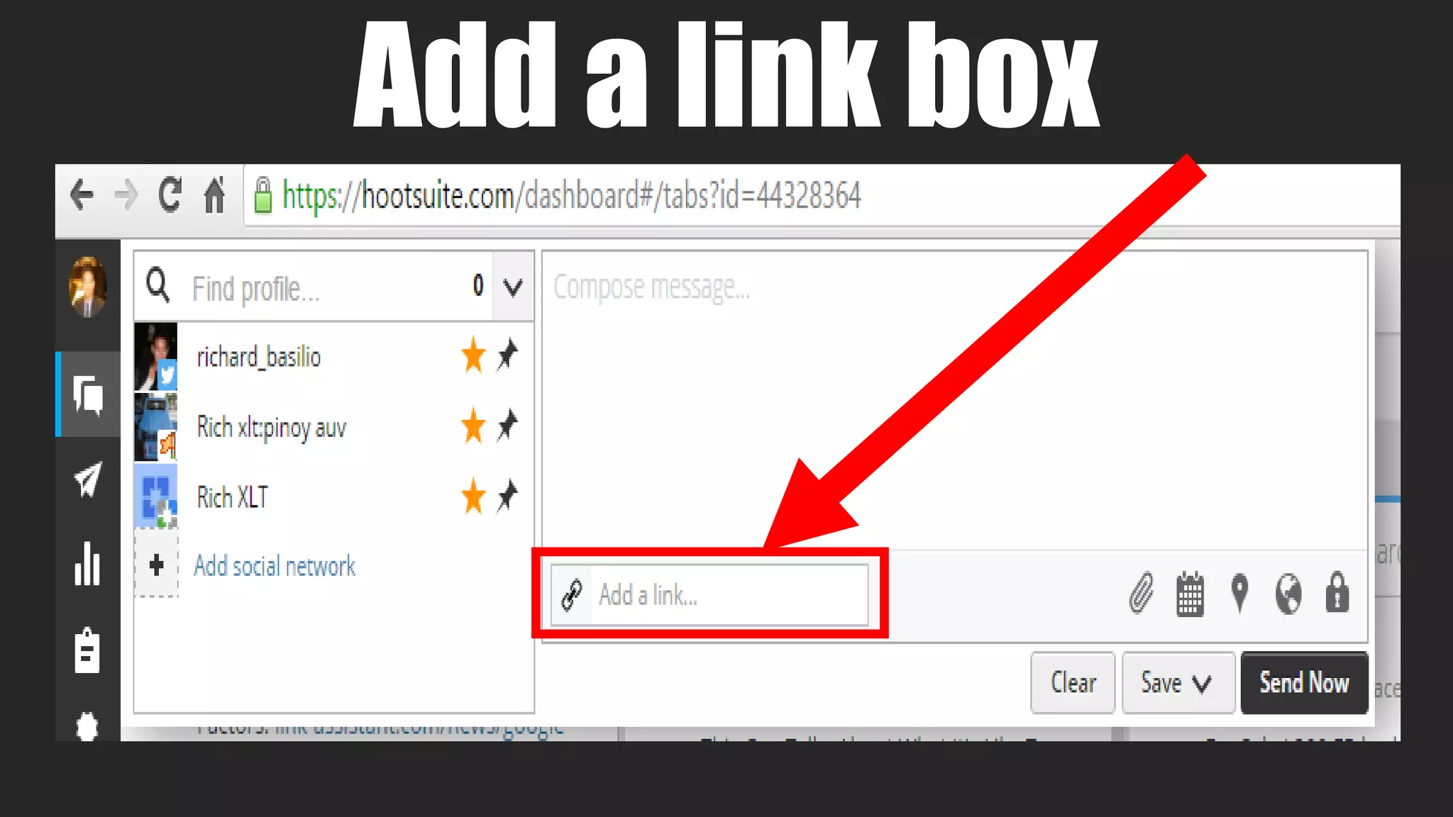 Add a link box
 