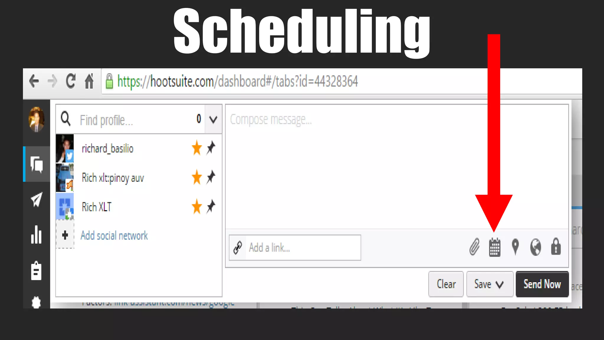 Scheduling
 