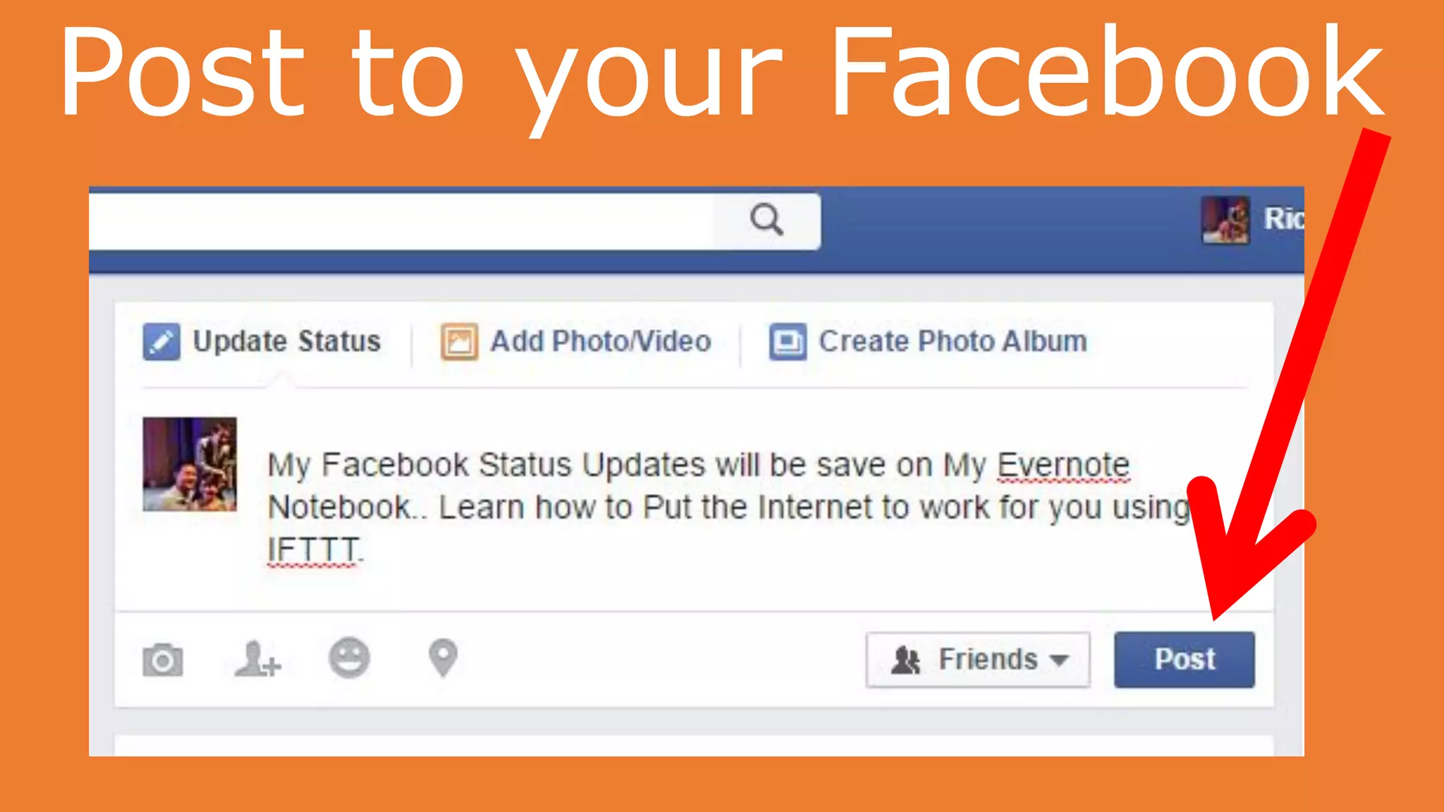 Post to your Facebook
 