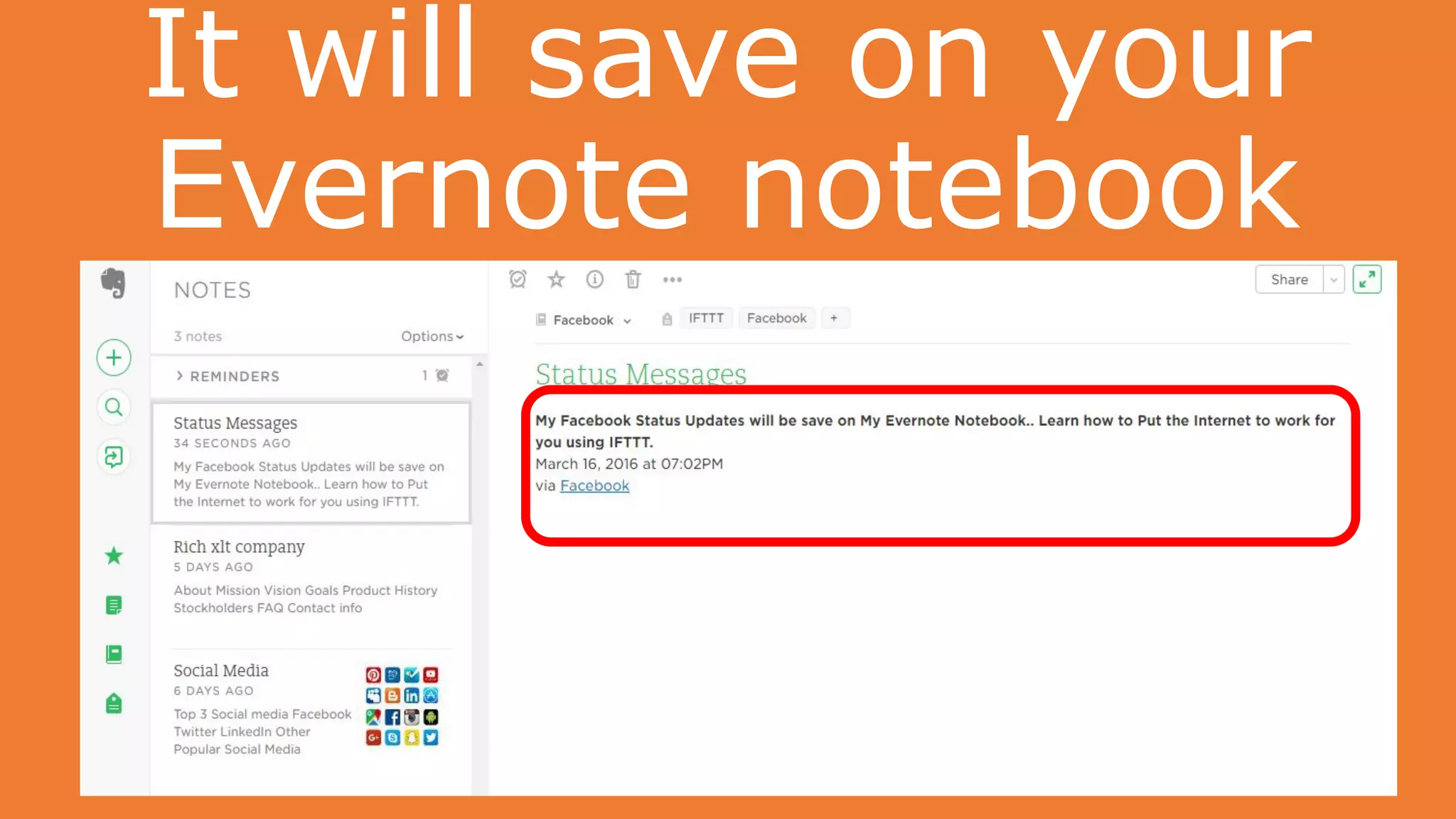It will save on your
Evernote notebook
 