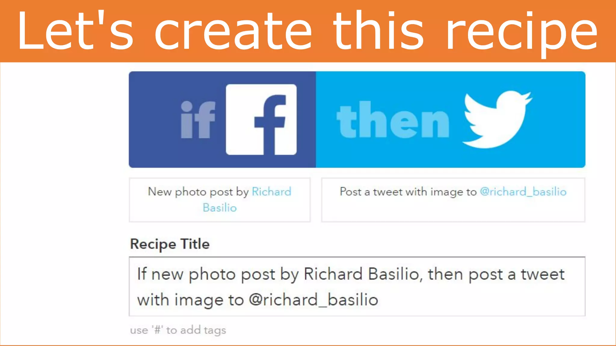 Let's create this recipe
 