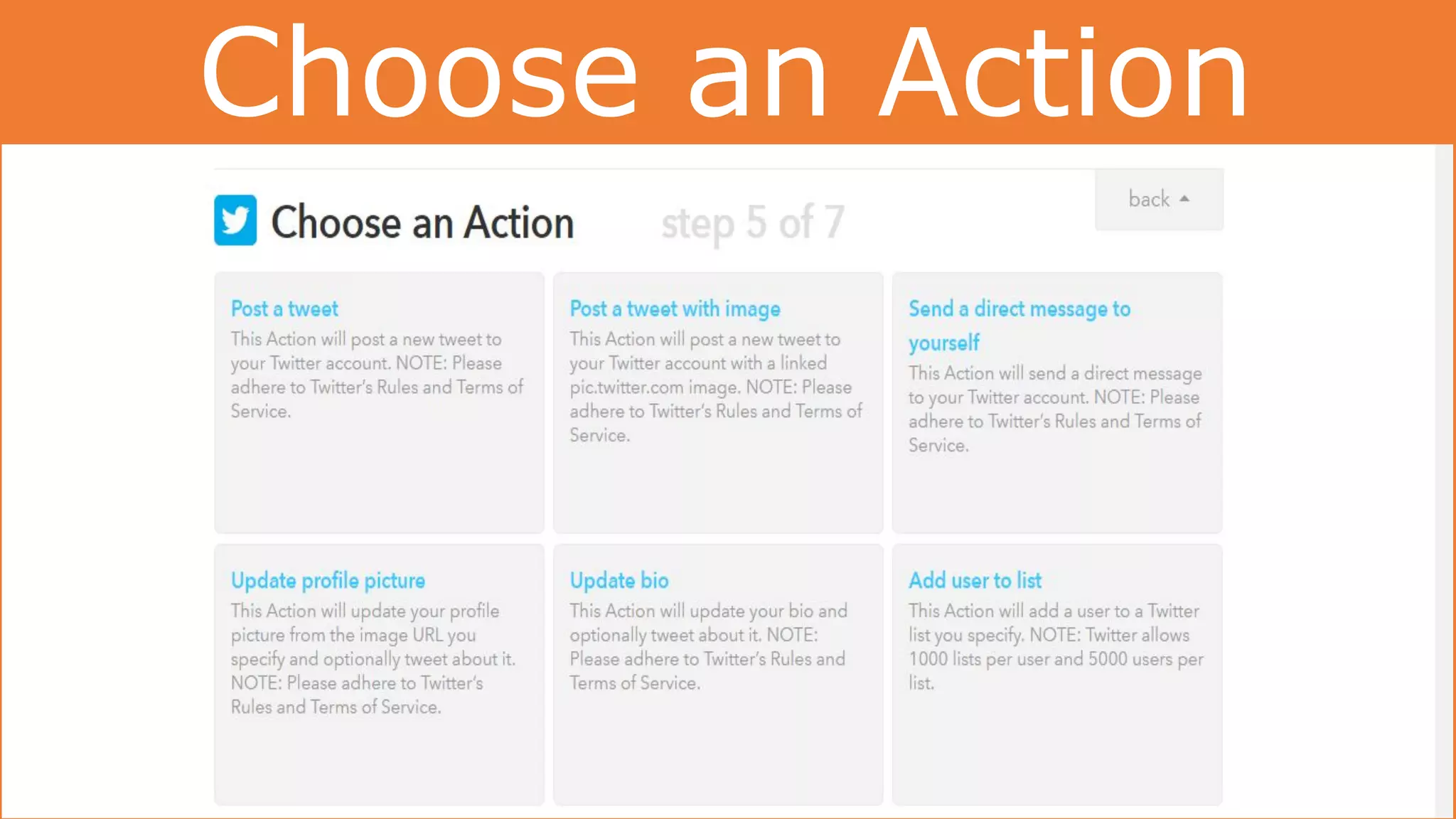 Choose an Action
 