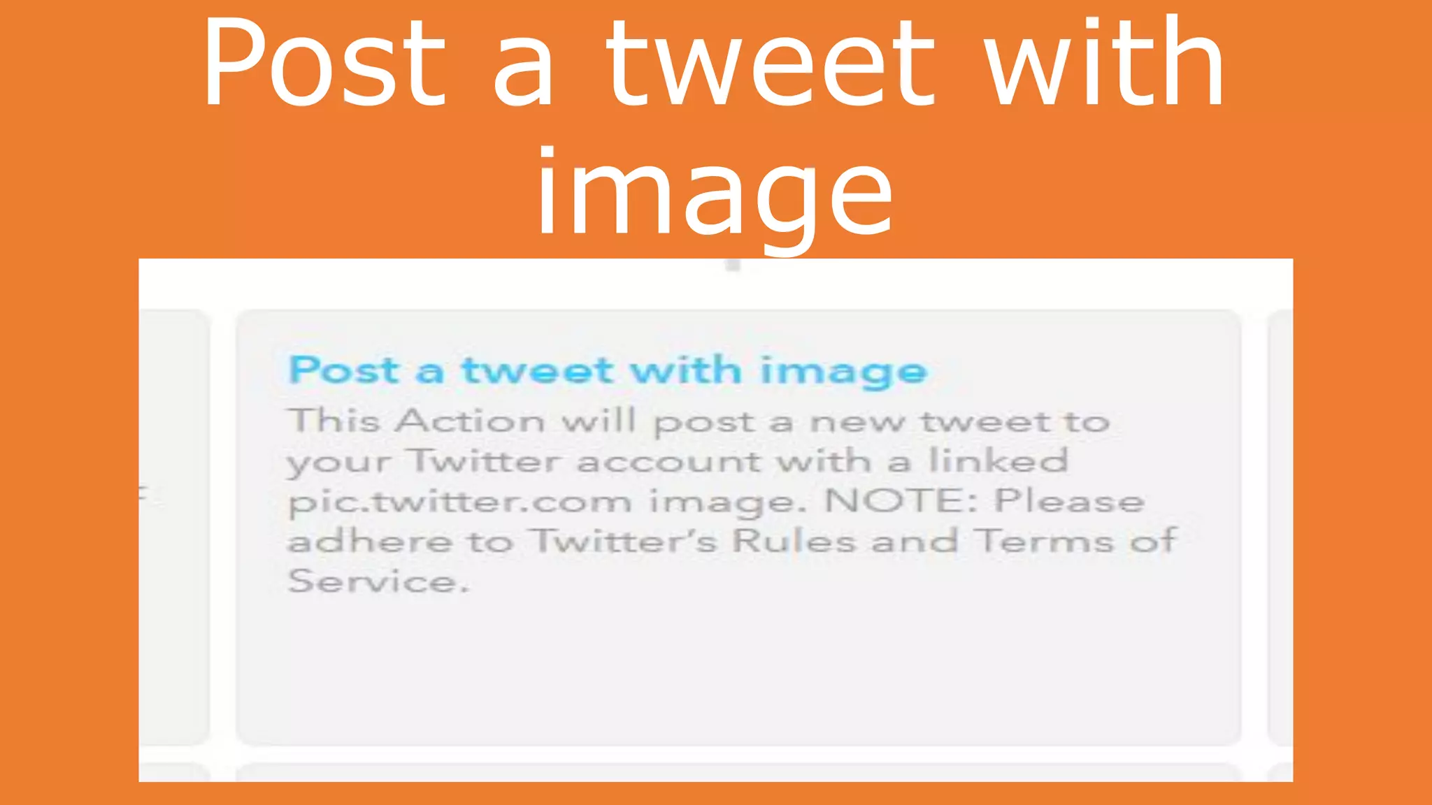Post a tweet with
image
 