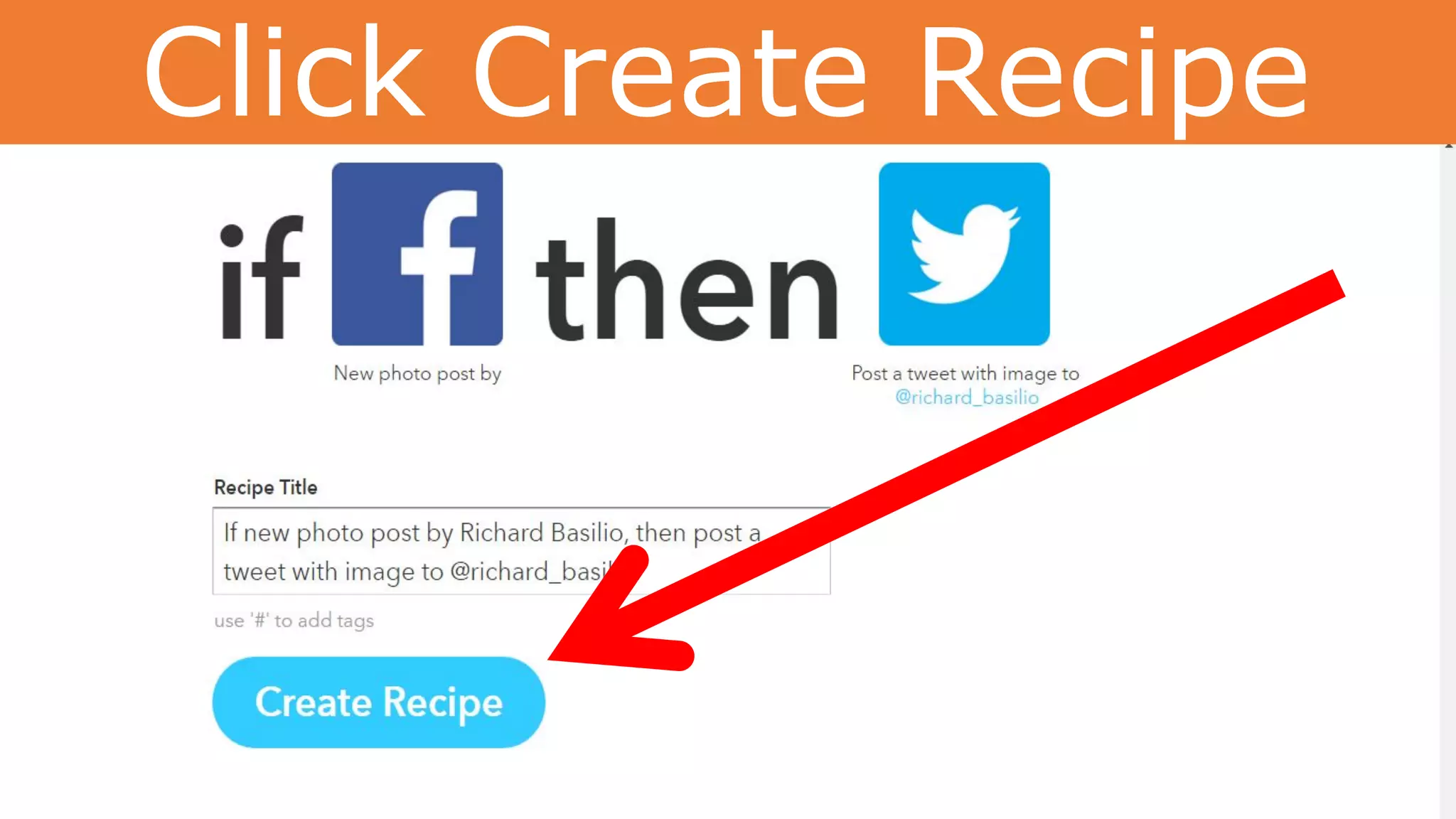 Click Create Recipe
 