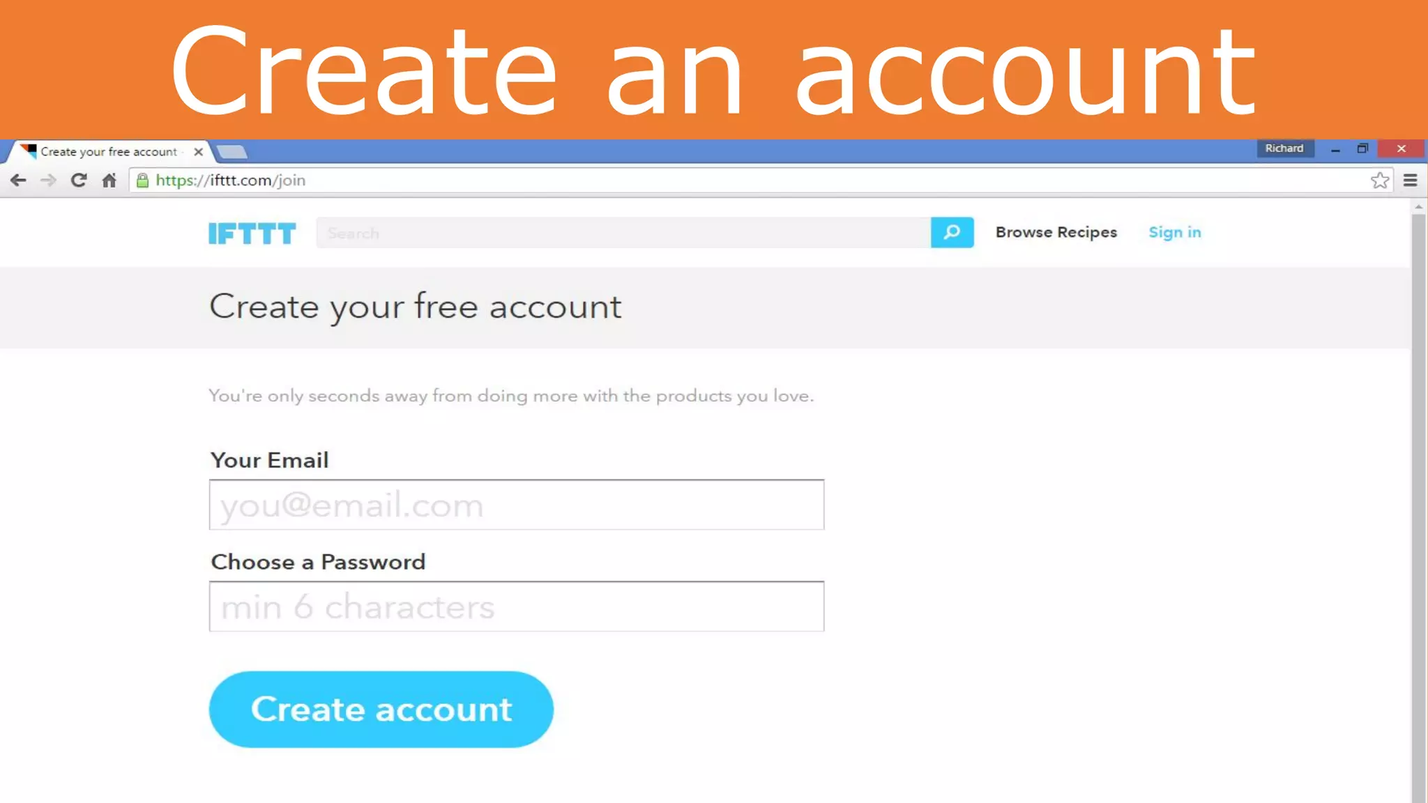 Create an account
 