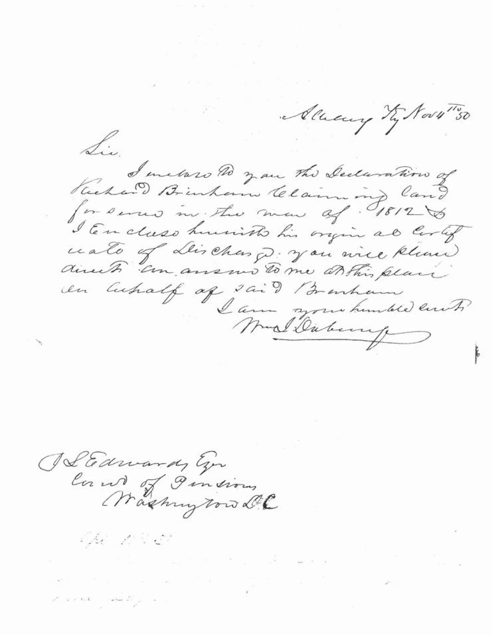 Richard branham military discharge and land claim PPT